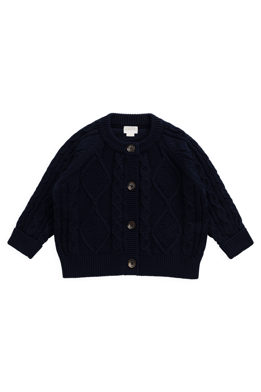 Logan Knitted Cardigan - Navy Childrens Cardigan from Jamie Kay USA