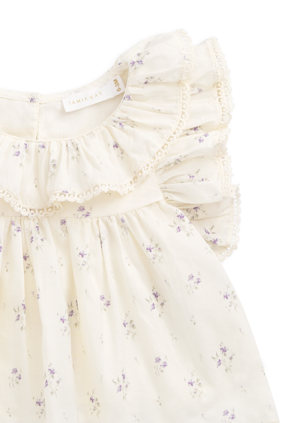 Organic Cotton Banks Blouse - Jade Floral Childrens Top from Jamie Kay USA