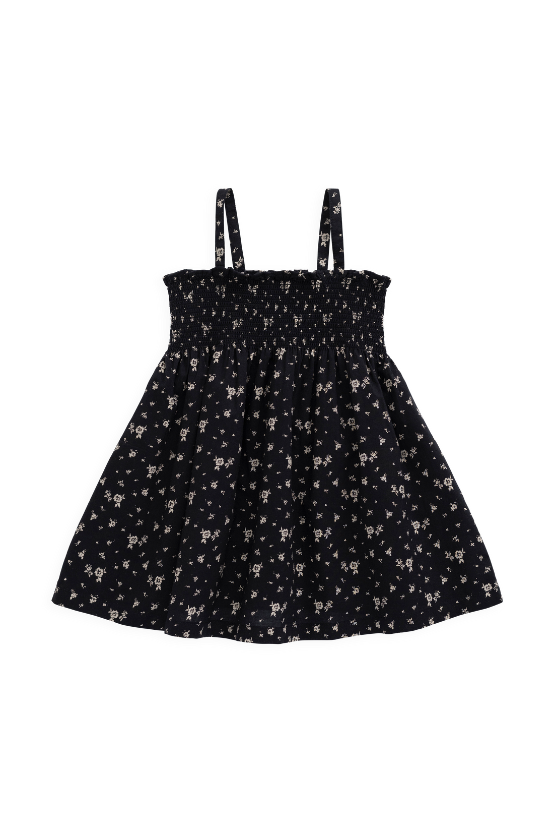 Organic Cotton Marlene Dress - Huguette Graphite Childrens Dress from Jamie Kay USA