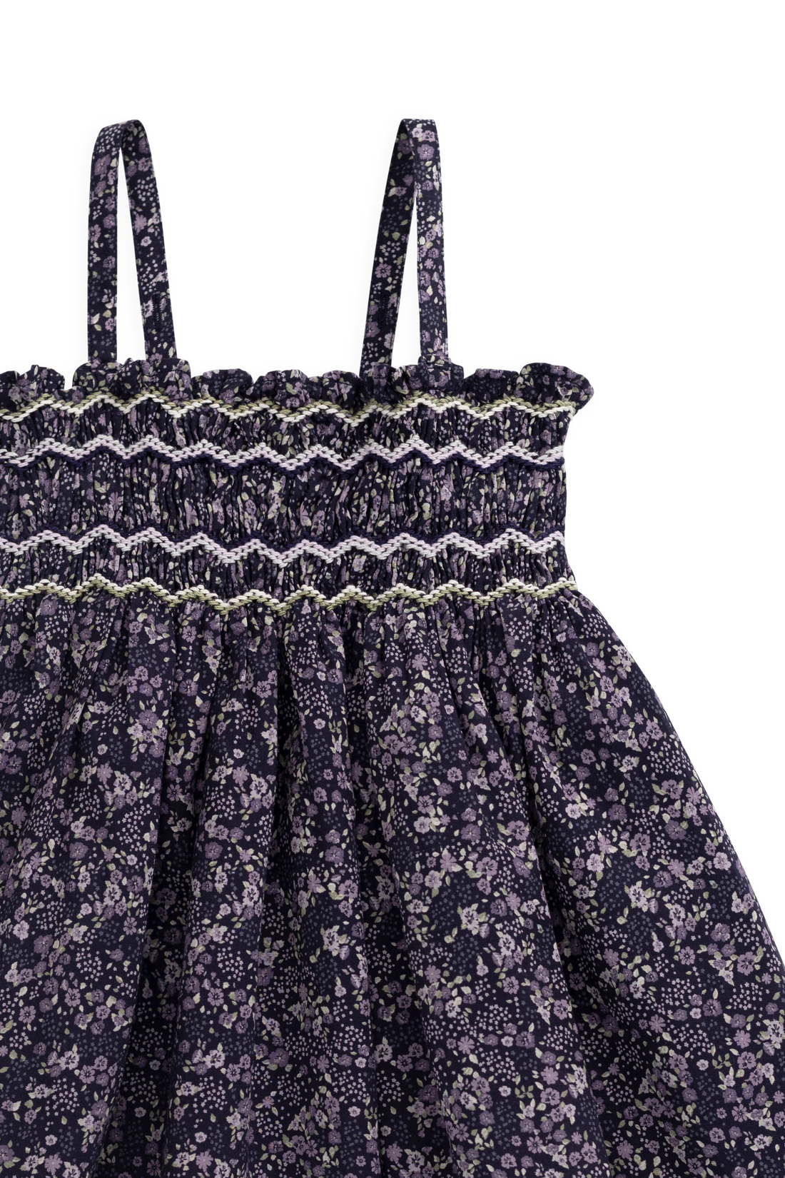 Organic Cotton Mariette Dress - Violet Floral Childrens Dress from Jamie Kay USA