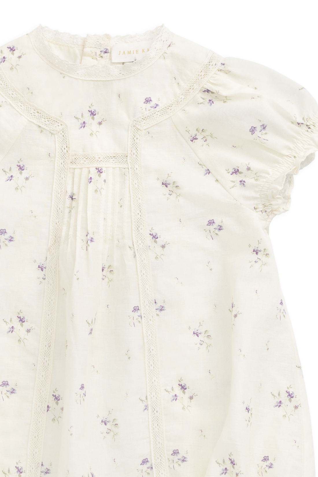 Organic Cotton Saylor Playsuit - Jade Floral Childrens Playsuit from Jamie Kay USA