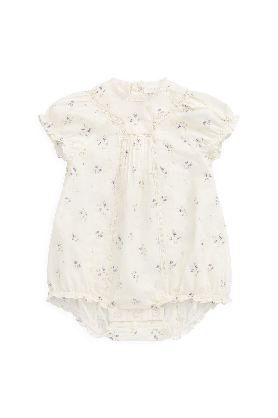 Organic Cotton Saylor Playsuit - Jade Floral Childrens Playsuit from Jamie Kay USA