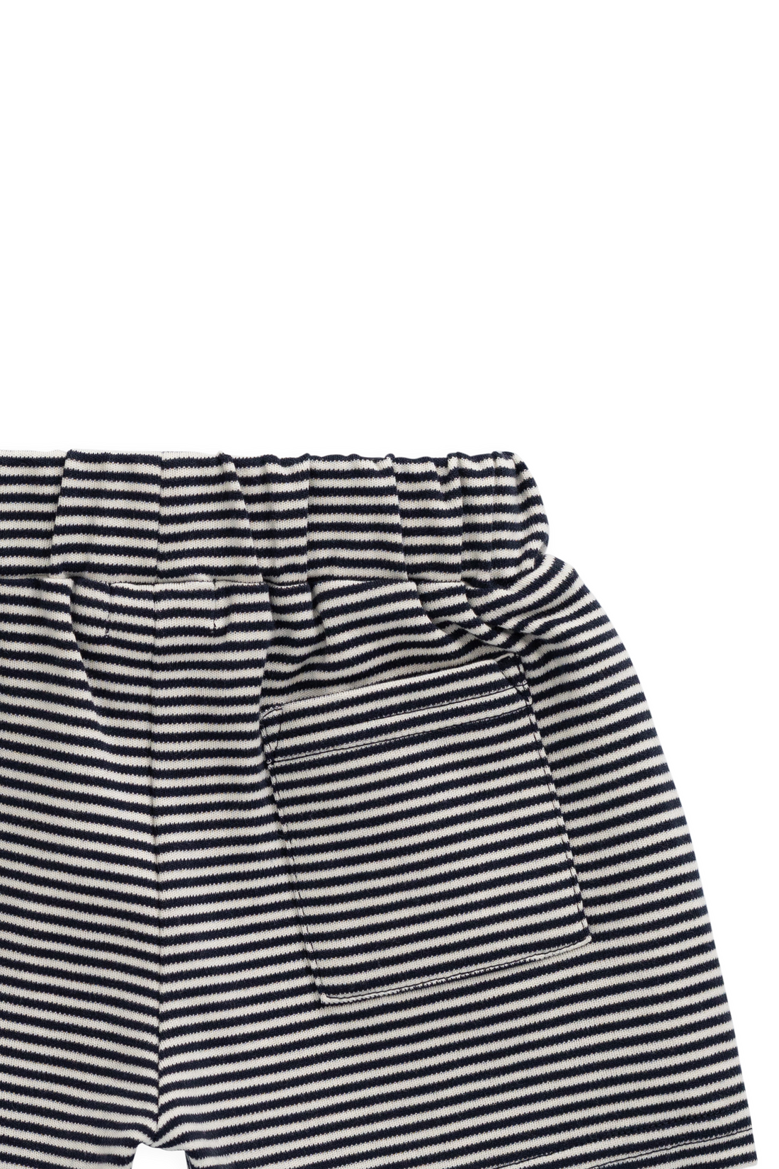 Pima Cotton Edward Short - Petite Stripe Cloud/Maritime Childrens Shorts from Jamie Kay USA