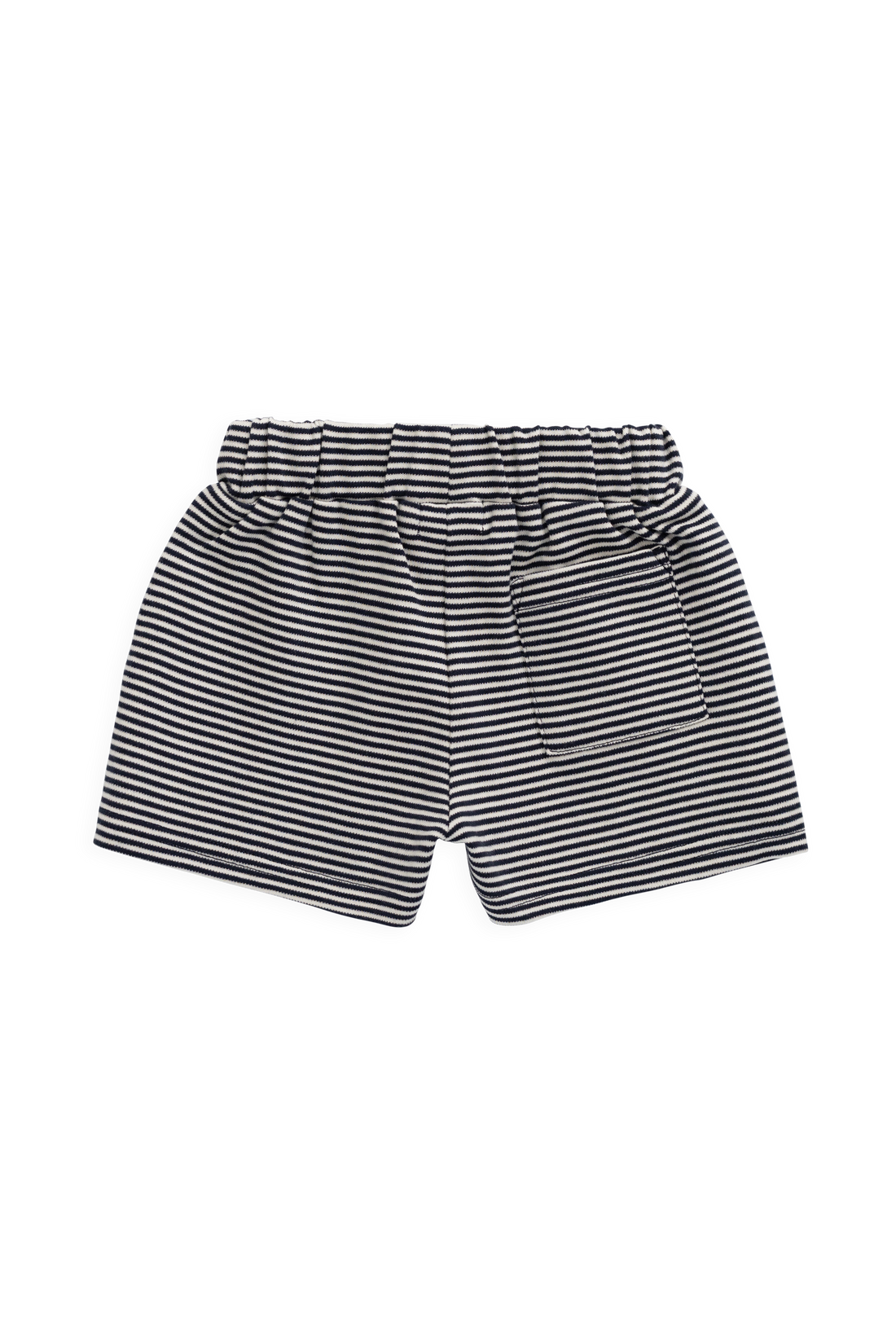 Pima Cotton Edward Short - Petite Stripe Cloud/Maritime Childrens Shorts from Jamie Kay USA