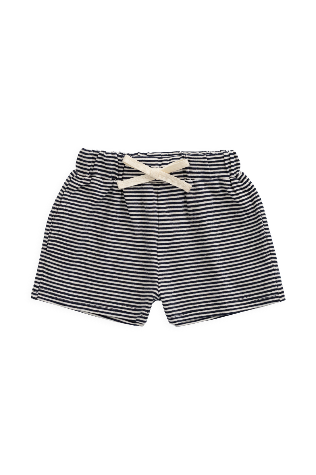Pima Cotton Edward Short - Petite Stripe Cloud/Maritime Childrens Shorts from Jamie Kay USA