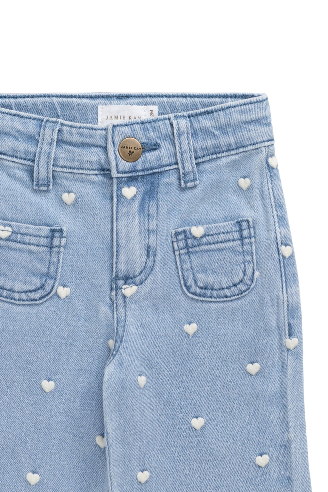 Yvette Pant - Petite Heart Denim Childrens Pant from Jamie Kay USA