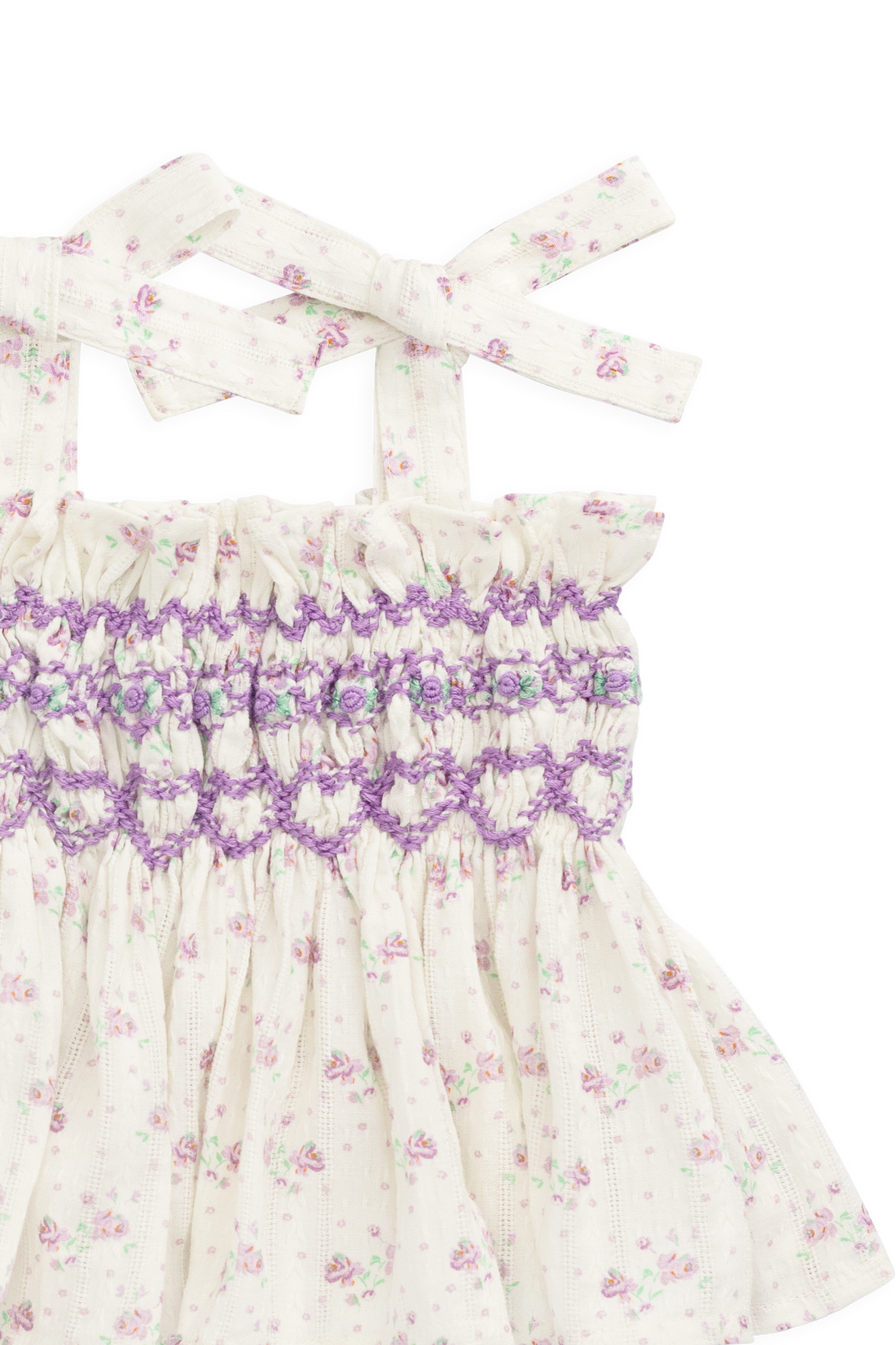 Organic Cotton Carine Top - Molly Lilac Childrens Top from Jamie Kay USA