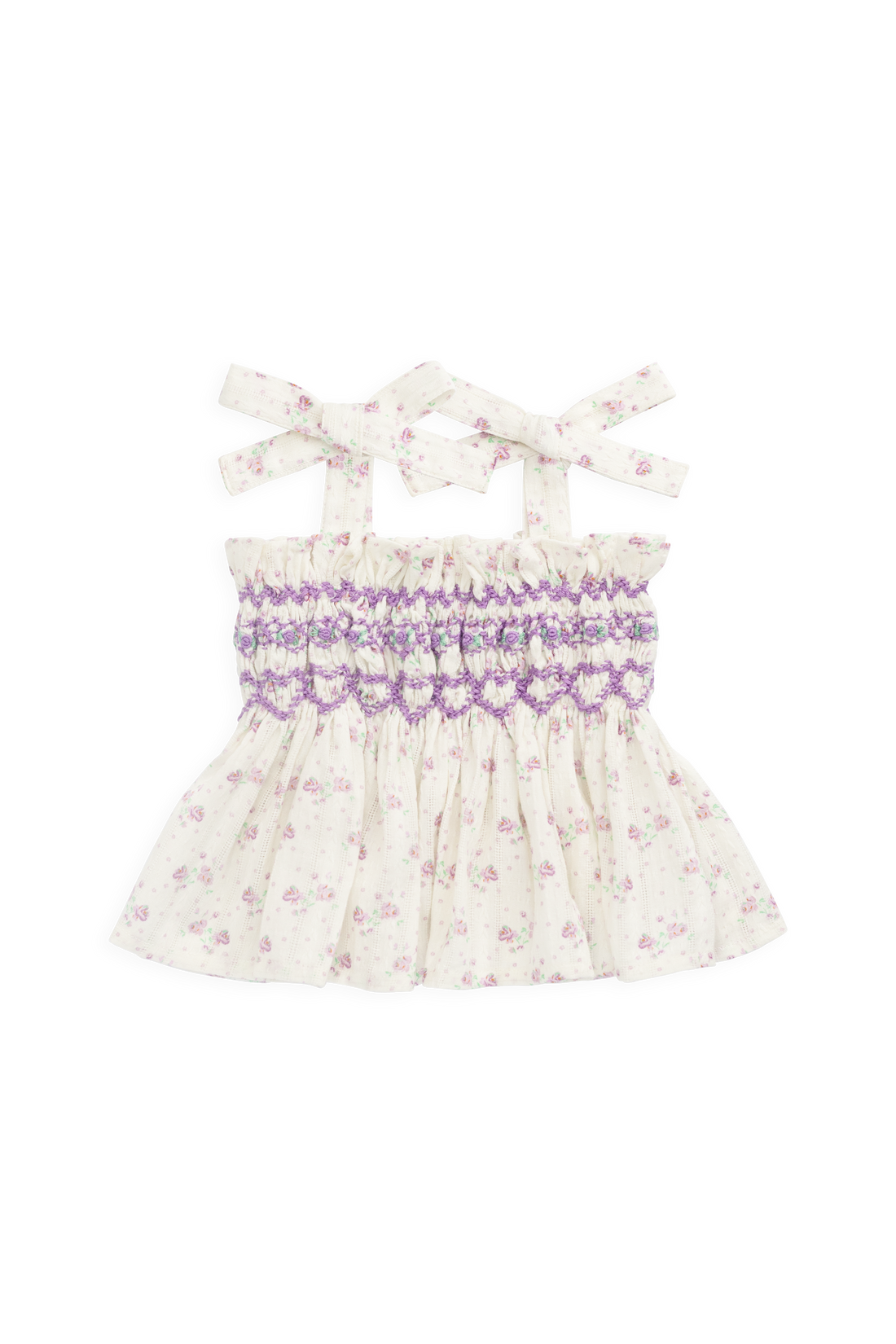 Organic Cotton Carine Top - Molly Lilac Childrens Top from Jamie Kay USA