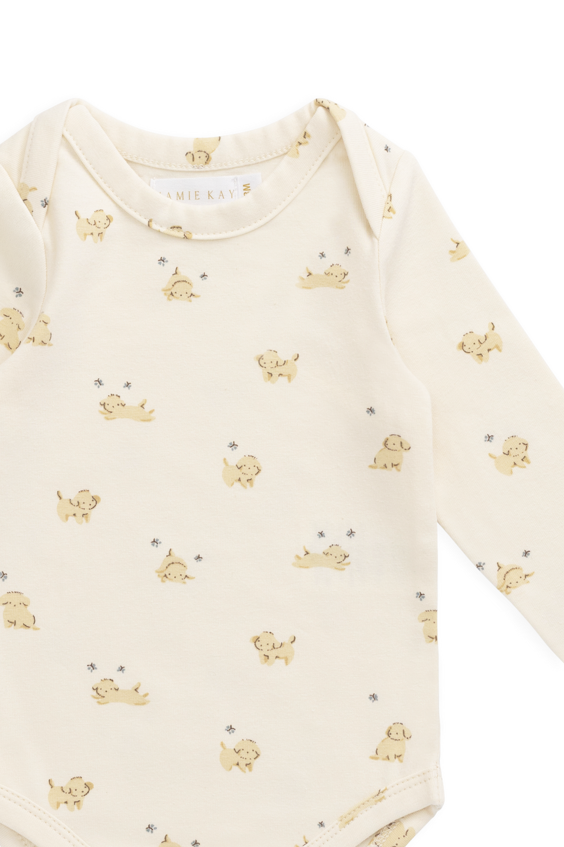 Organic Cotton Cassius Long Sleeve Bodysuit - Playful Honey Childrens Bodysuit from Jamie Kay USA