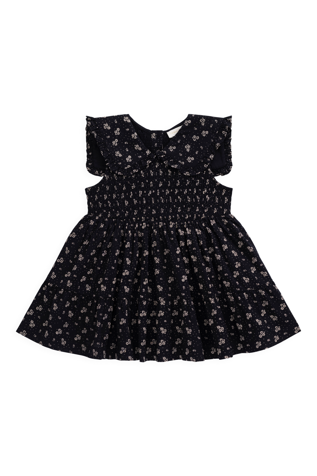 Organic Cotton Christabel Dress - Maisie Navy Childrens Dress from Jamie Kay USA