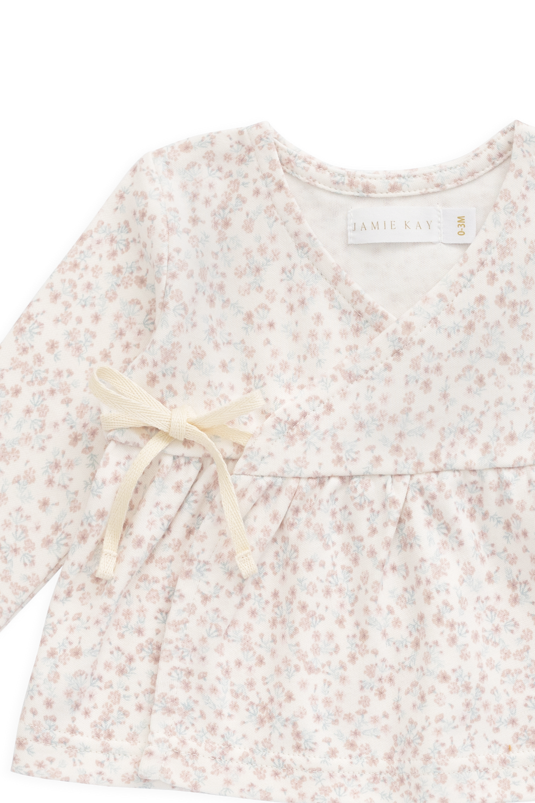 Organic Cotton Clemence Wrap Top - Posy Milk Childrens Top from Jamie Kay USA