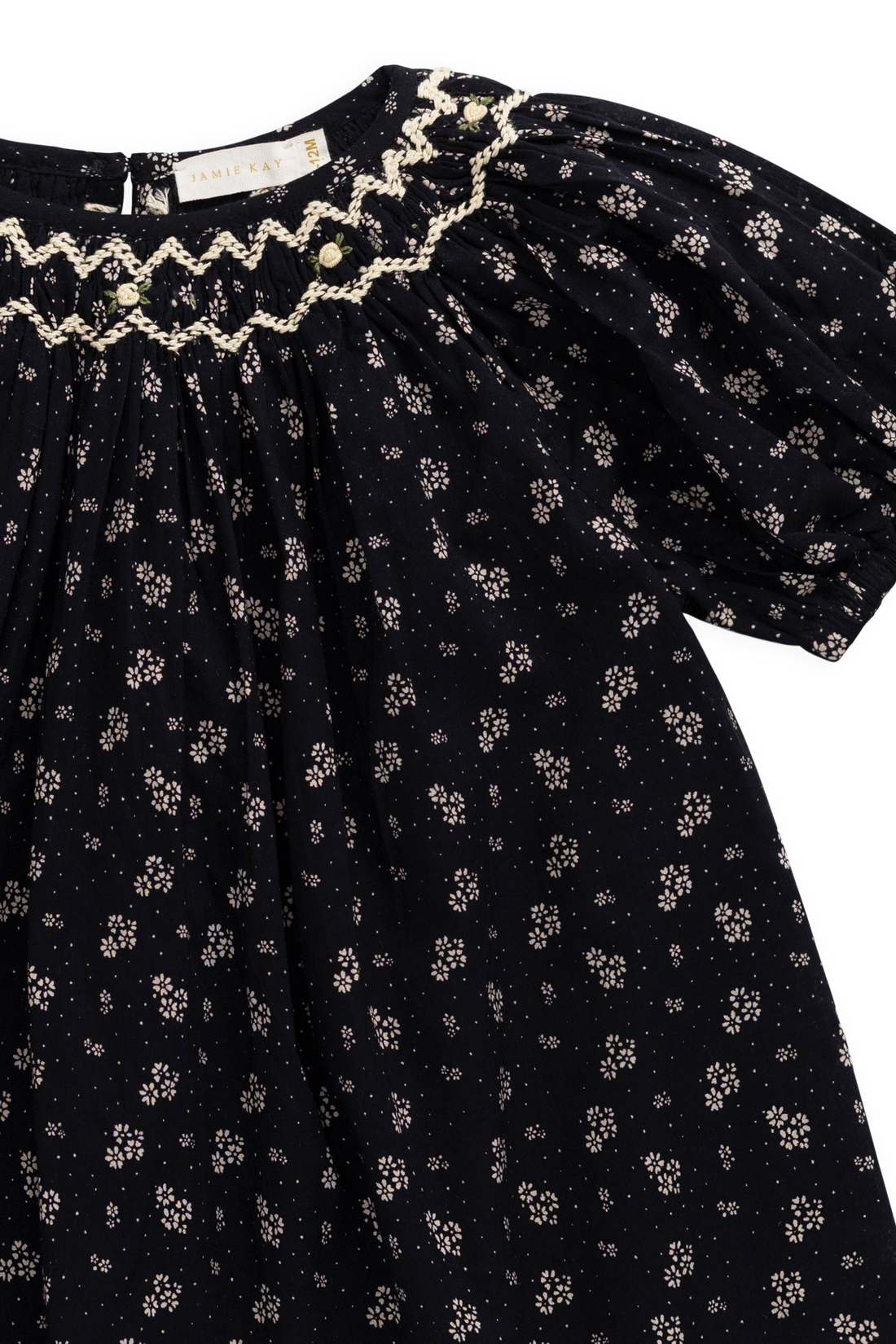 Organic Cotton Dominique Dress - Maisie Navy Childrens Dress from Jamie Kay USA
