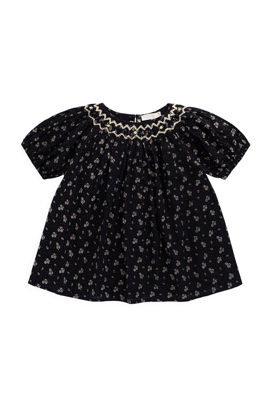 Organic Cotton Dominique Dress - Maisie Navy Childrens Dress from Jamie Kay USA