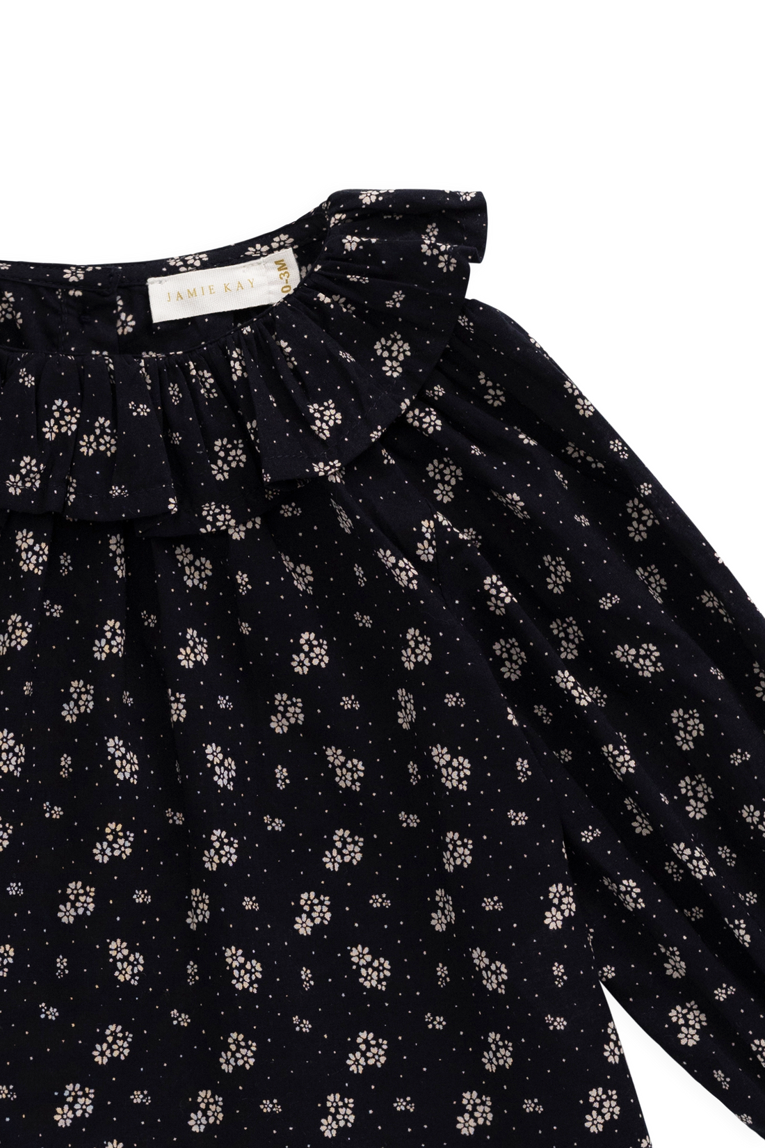 Organic Cotton Dominique Top - Maisie Navy Childrens Top from Jamie Kay USA