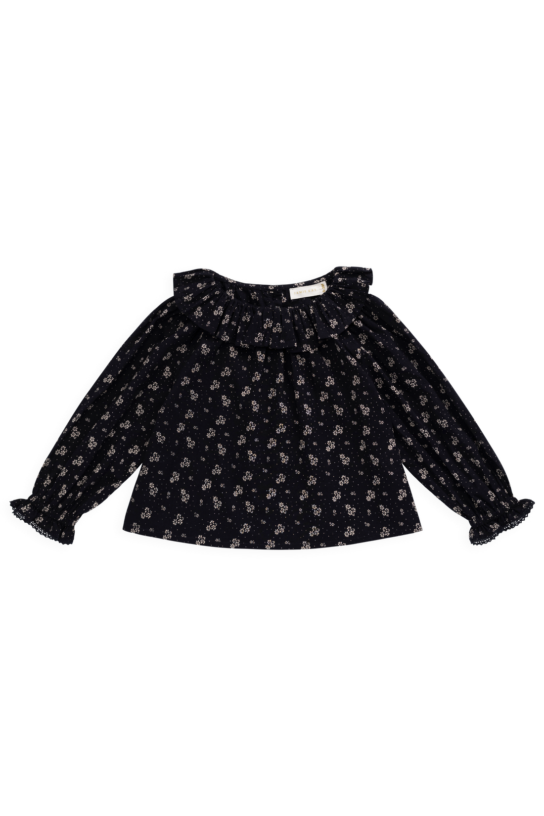 Organic Cotton Dominique Top - Maisie Navy Childrens Top from Jamie Kay USA