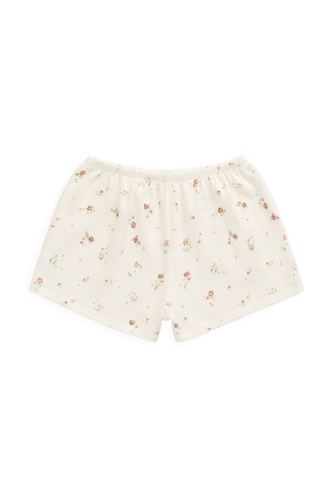 Organic Cotton Pointelle Anais Short - Eloise Egret Childrens Shorts from Jamie Kay USA