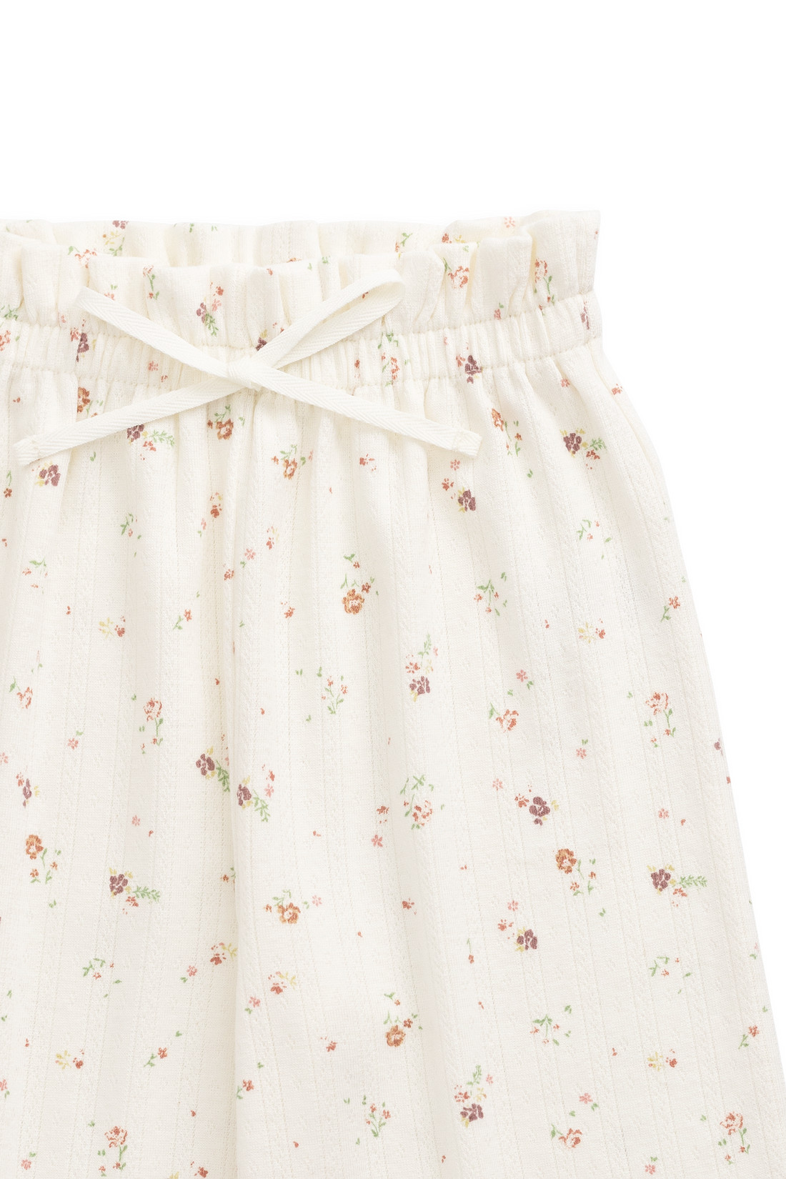 Organic Cotton Pointelle Carine Pant - Eloise Egret Childrens Pant from Jamie Kay USA