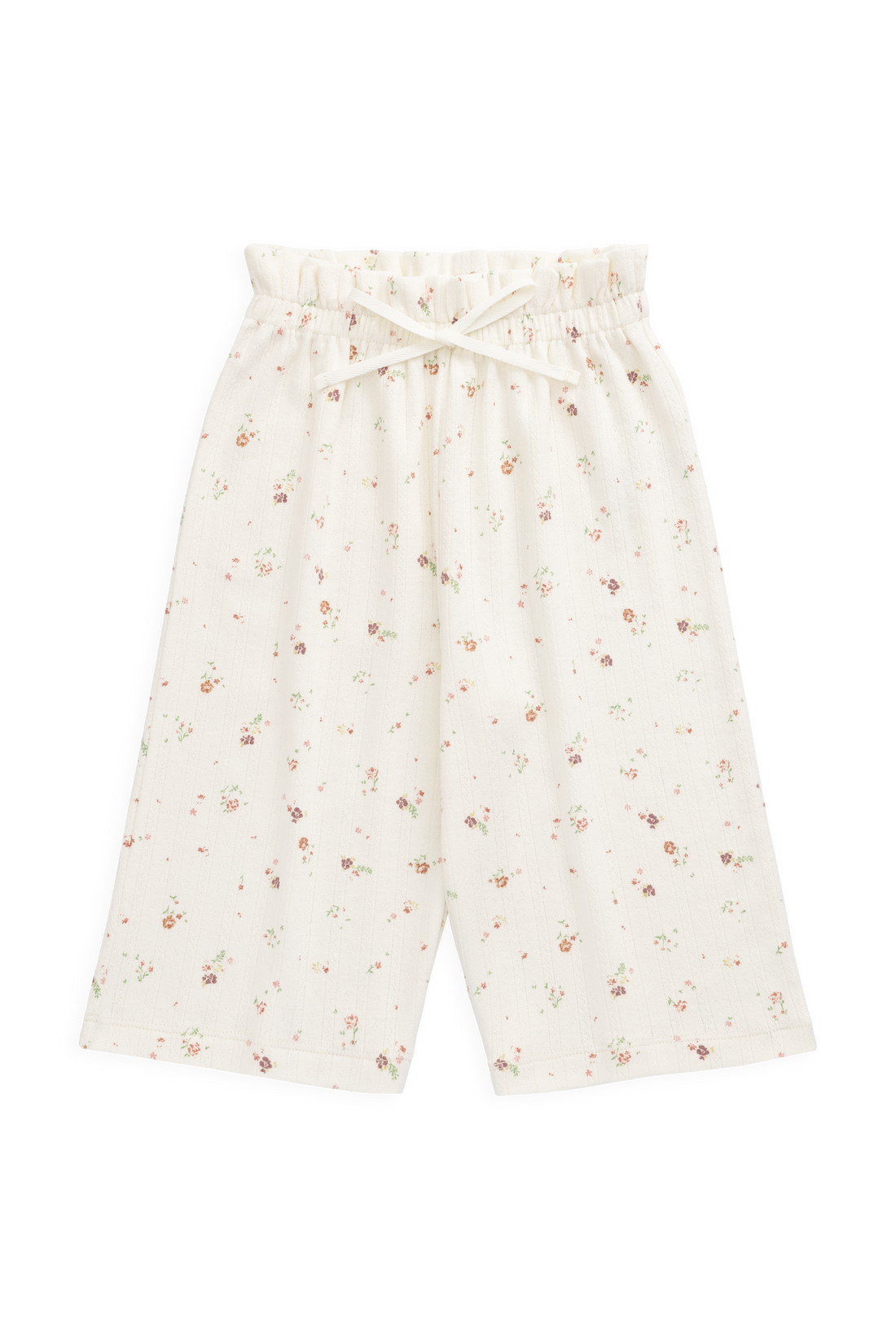 Organic Cotton Pointelle Carine Pant - Eloise Egret Childrens Pant from Jamie Kay USA
