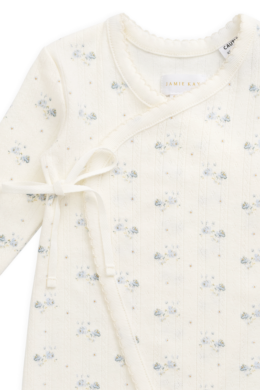 Organic Cotton Pointelle Estelle Onepiece - Molly Blue Childrens Onepiece from Jamie Kay USA