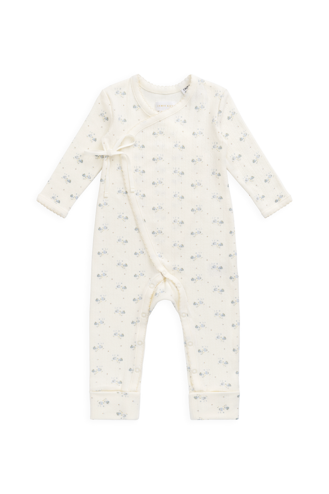 Organic Cotton Pointelle Estelle Onepiece - Molly Blue Childrens Onepiece from Jamie Kay USA