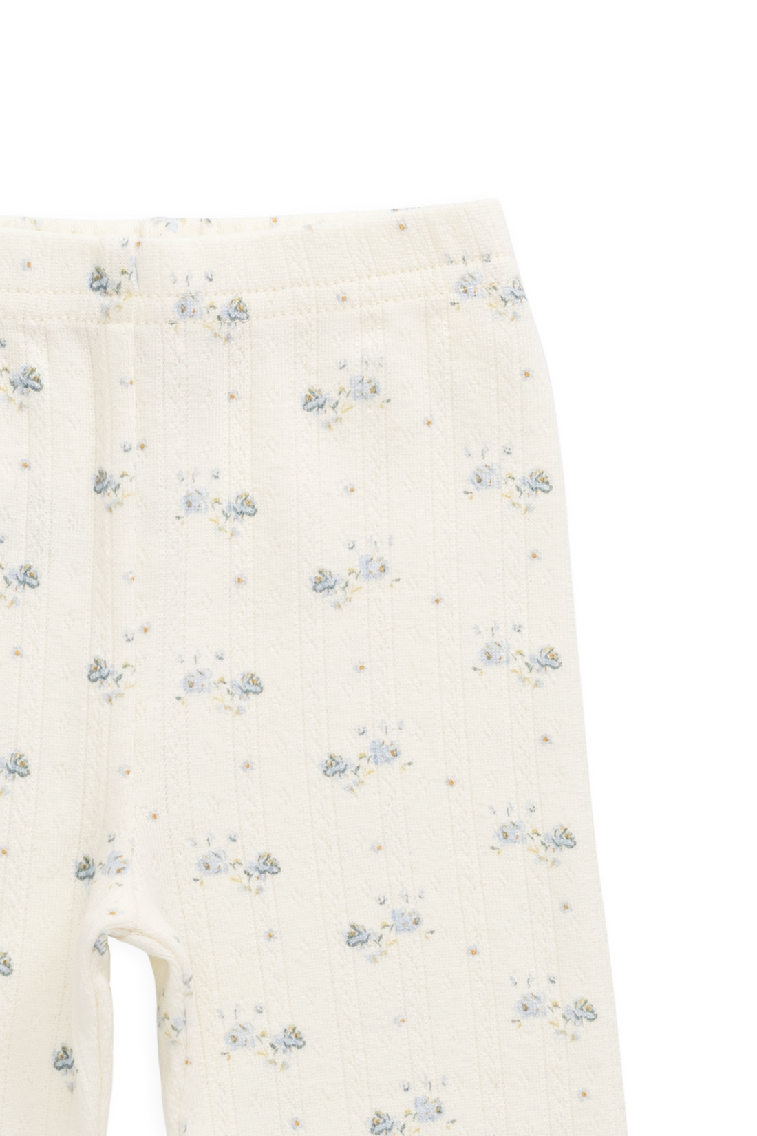 Organic Cotton Pointelle Everyday Legging - Molly Blue Childrens Legging from Jamie Kay USA