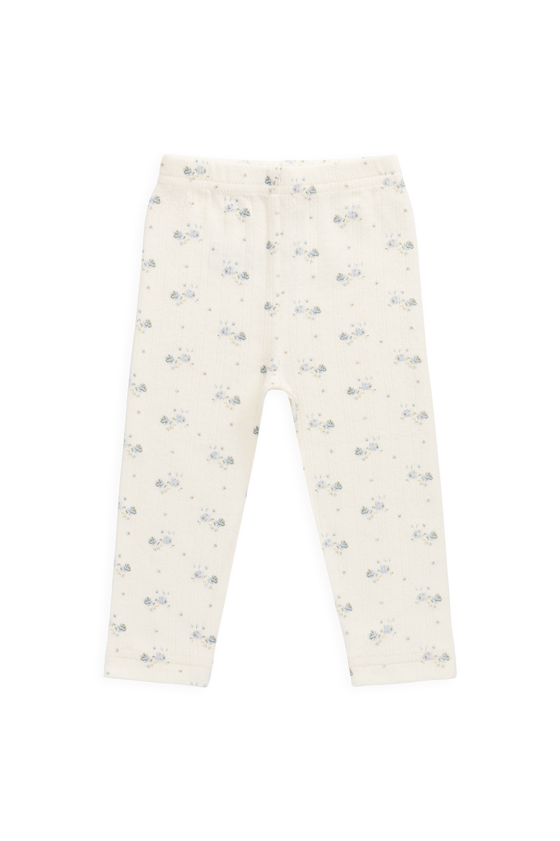 Organic Cotton Pointelle Everyday Legging - Molly Blue Childrens Legging from Jamie Kay USA