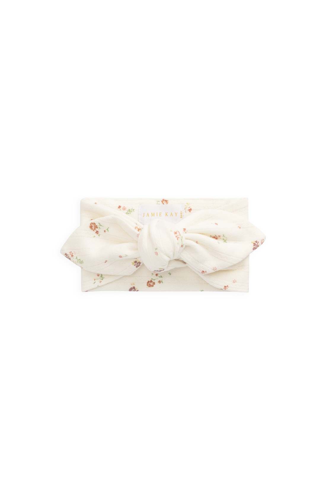 Organic Cotton Pointelle Headband - Eloise Egret Childrens Headband from Jamie Kay USA