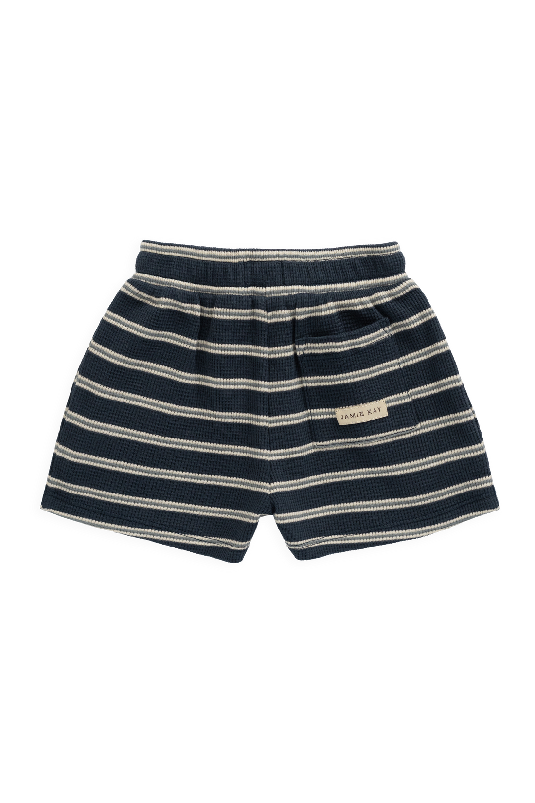 Organic Cotton Waffle Leith Short - Dreamer Stripe Captain Childrens Short from Jamie Kay USA
