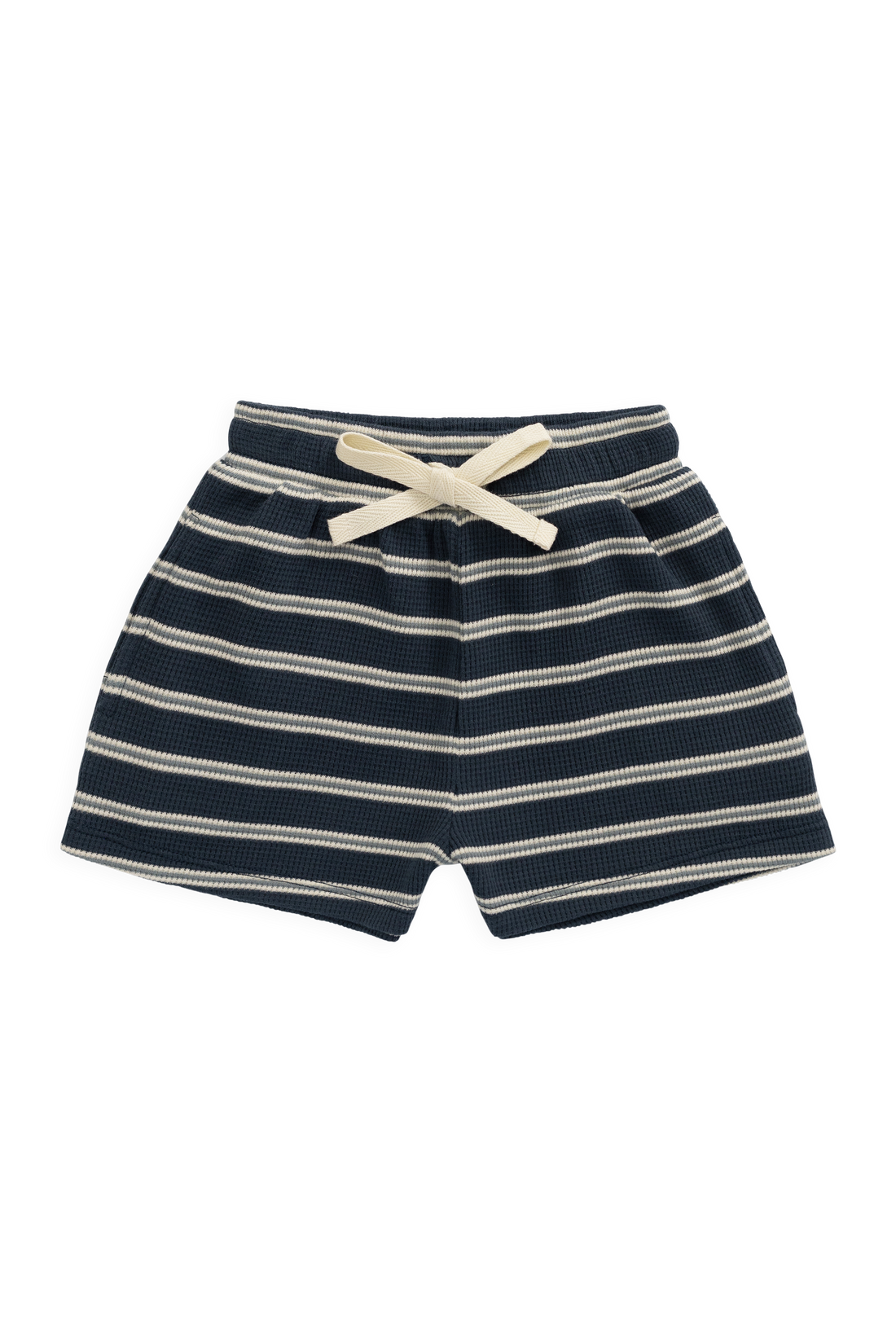Organic Cotton Waffle Leith Short - Dreamer Stripe Captain Childrens Short from Jamie Kay USA