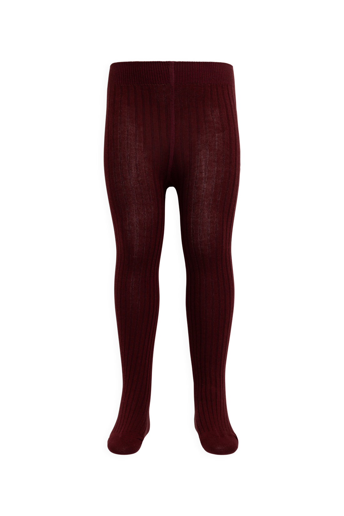 Ribbed Tight - Burgundy Childrens Tights from Jamie Kay USA
