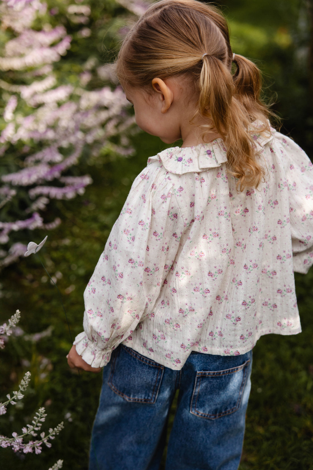Organic Cotton Beatrice Top - Molly Lilac Childrens Top from Jamie Kay USA