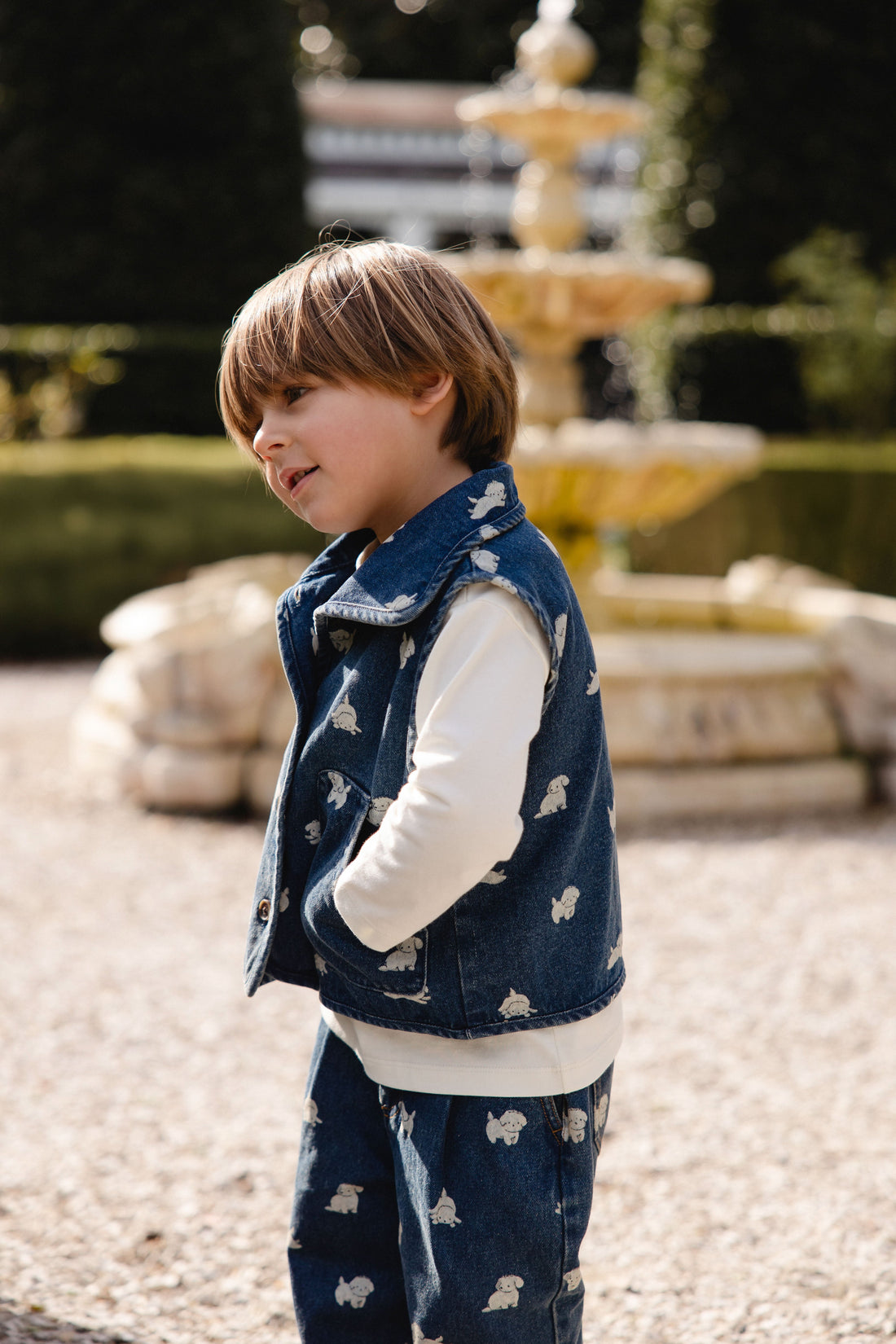 Sutton Denim Vest - Finnegan Denim Childrens Vest from Jamie Kay USA