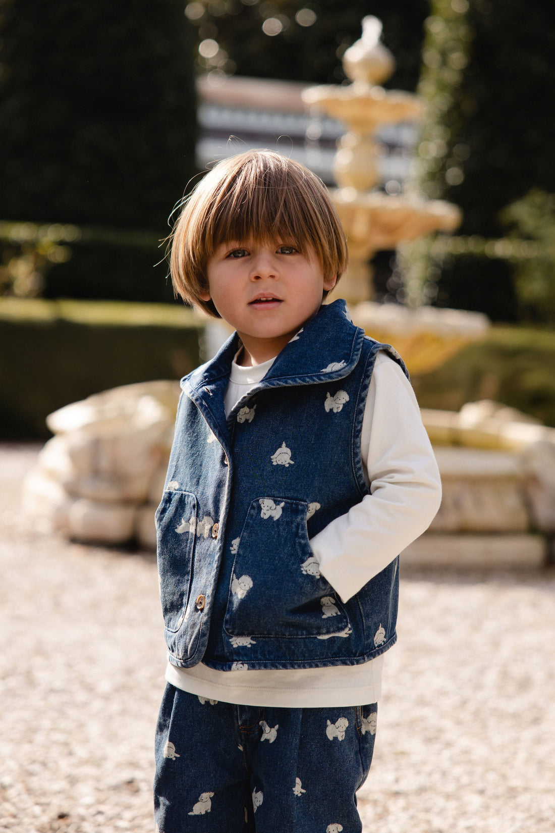 Sutton Denim Vest - Finnegan Denim Childrens Vest from Jamie Kay USA