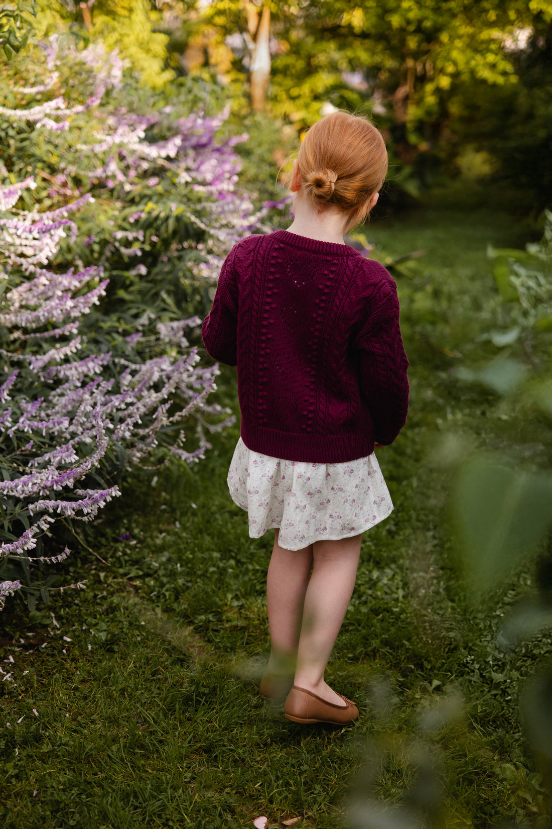 Josephine Knitted Cardigan - Mulberry Wood Childrens Cardigan from Jamie Kay USA