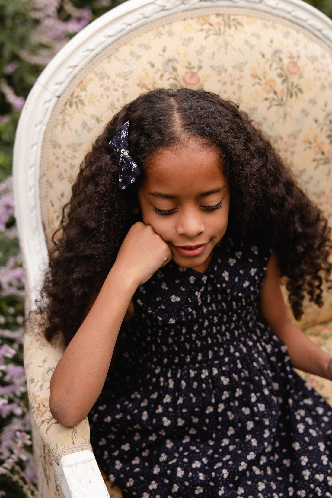 Organic Cotton Christabel Dress - Maisie Navy Childrens Dress from Jamie Kay USA