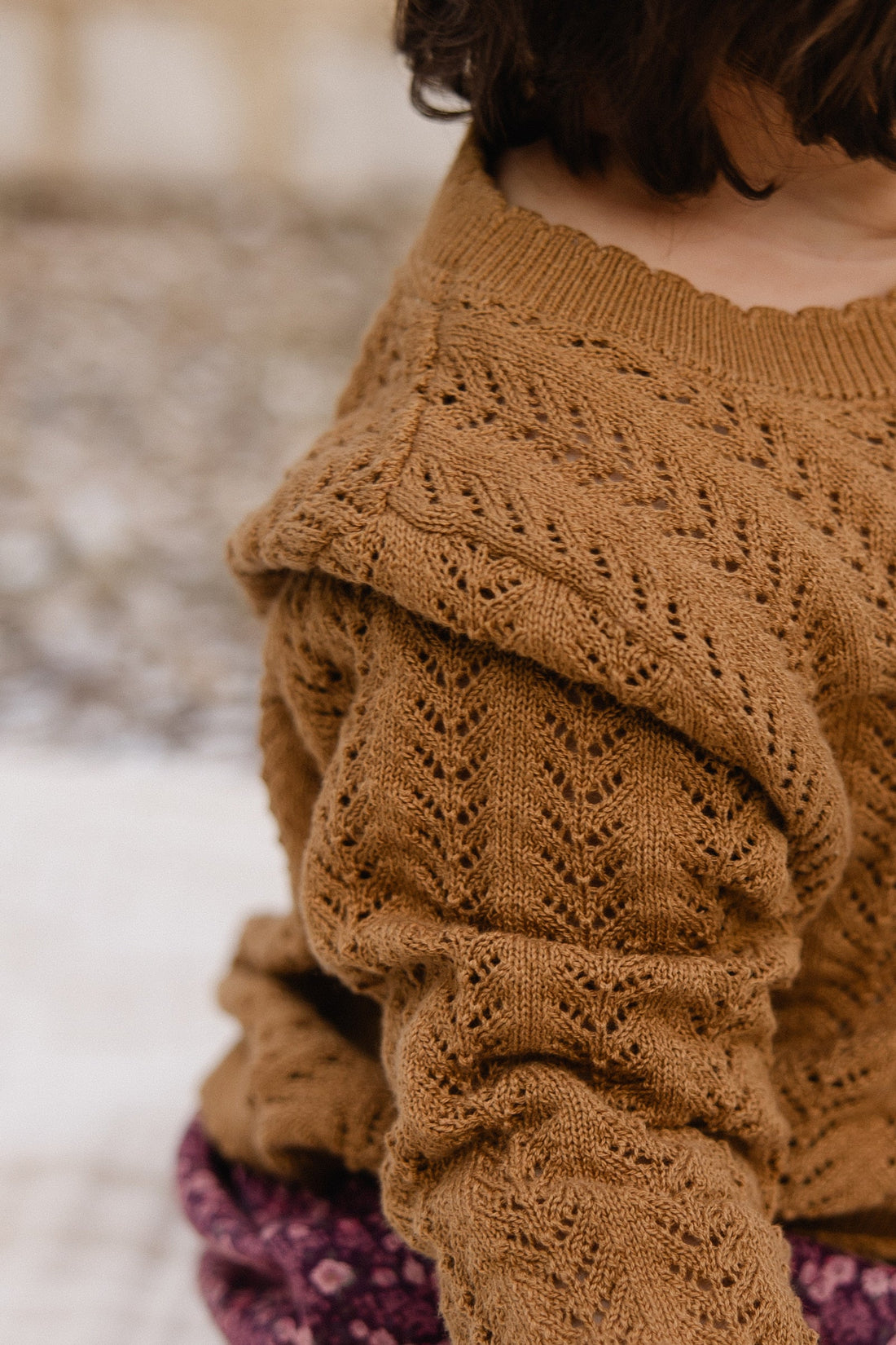 Maxine Knitted Cardigan - Antique Bronze Childrens Cardigan from Jamie Kay USA