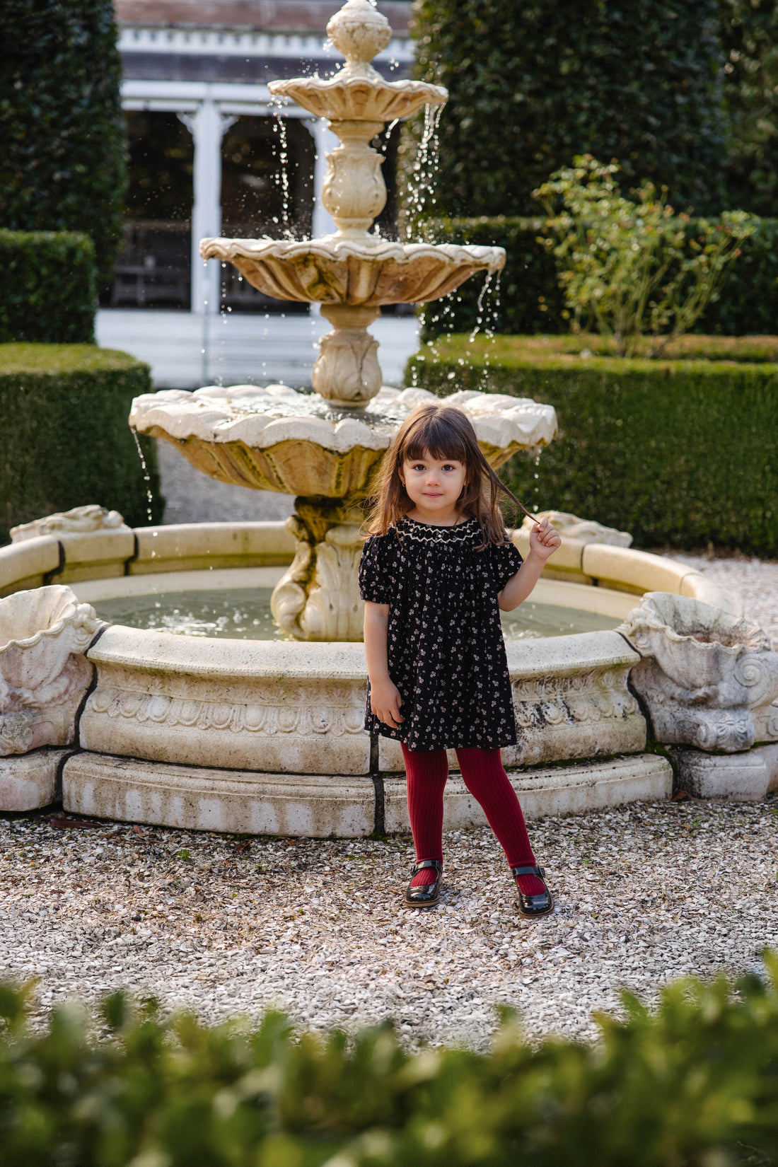 Organic Cotton Dominique Dress - Maisie Navy Childrens Dress from Jamie Kay USA