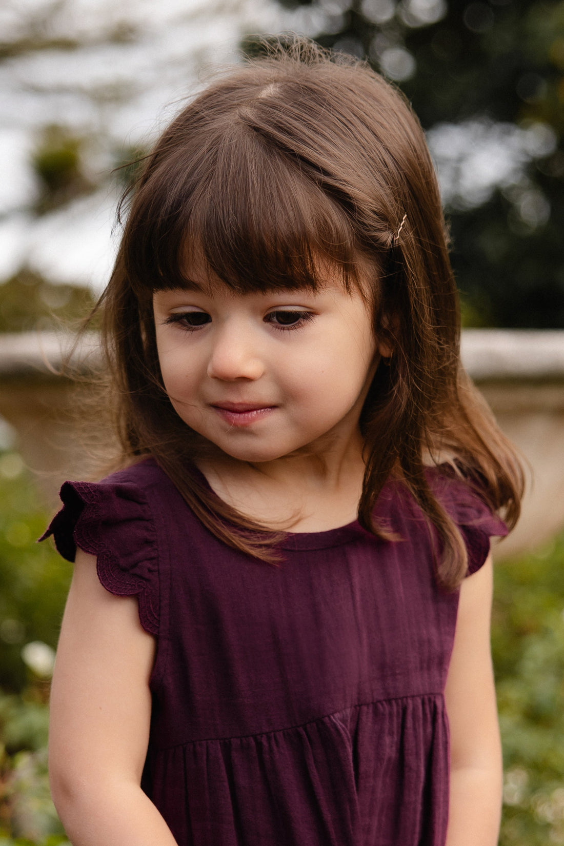 Organic Cotton Muslin Lace Dress - Fig Childrens Dress from Jamie Kay USA