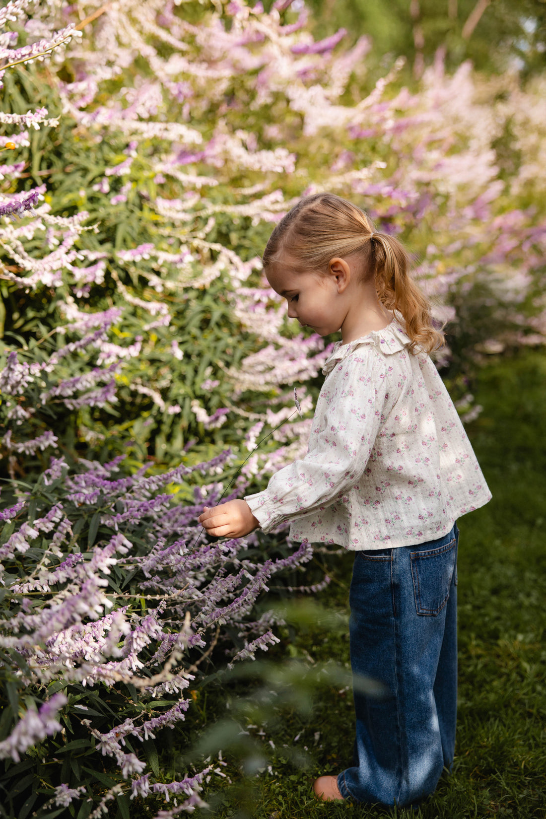 Organic Cotton Beatrice Top - Molly Lilac Childrens Top from Jamie Kay USA