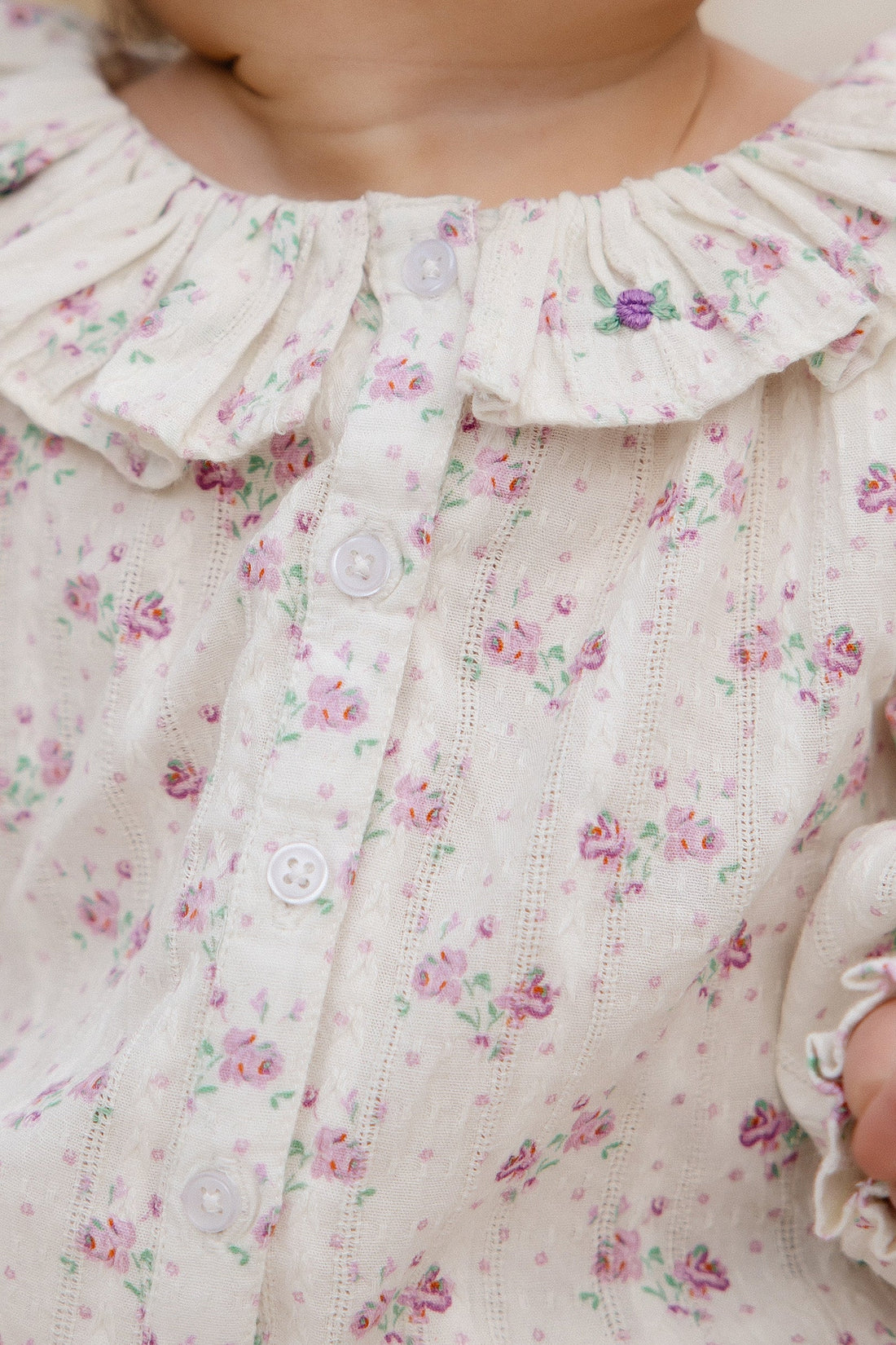 Organic Cotton Beatrice Top - Molly Lilac Childrens Top from Jamie Kay USA