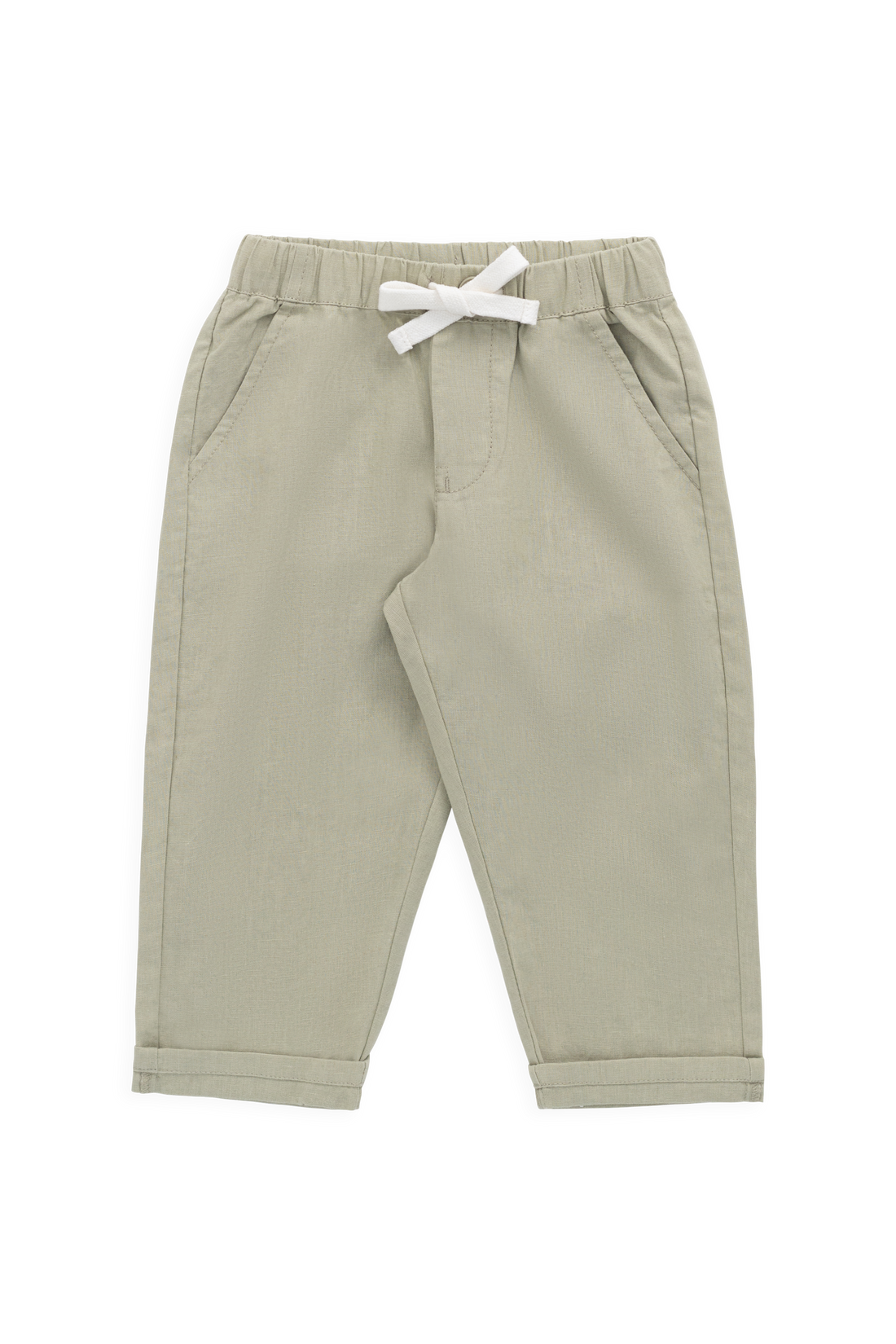 Ali Linen/Cotton Pant - Lichen Childrens Pant from Jamie Kay USA