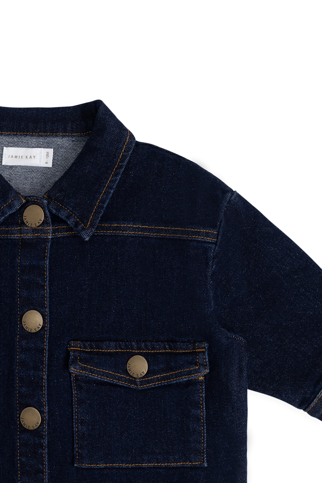 Arbor Jacket - Mid Indigo Denim Childrens Jacket from Jamie Kay USA
