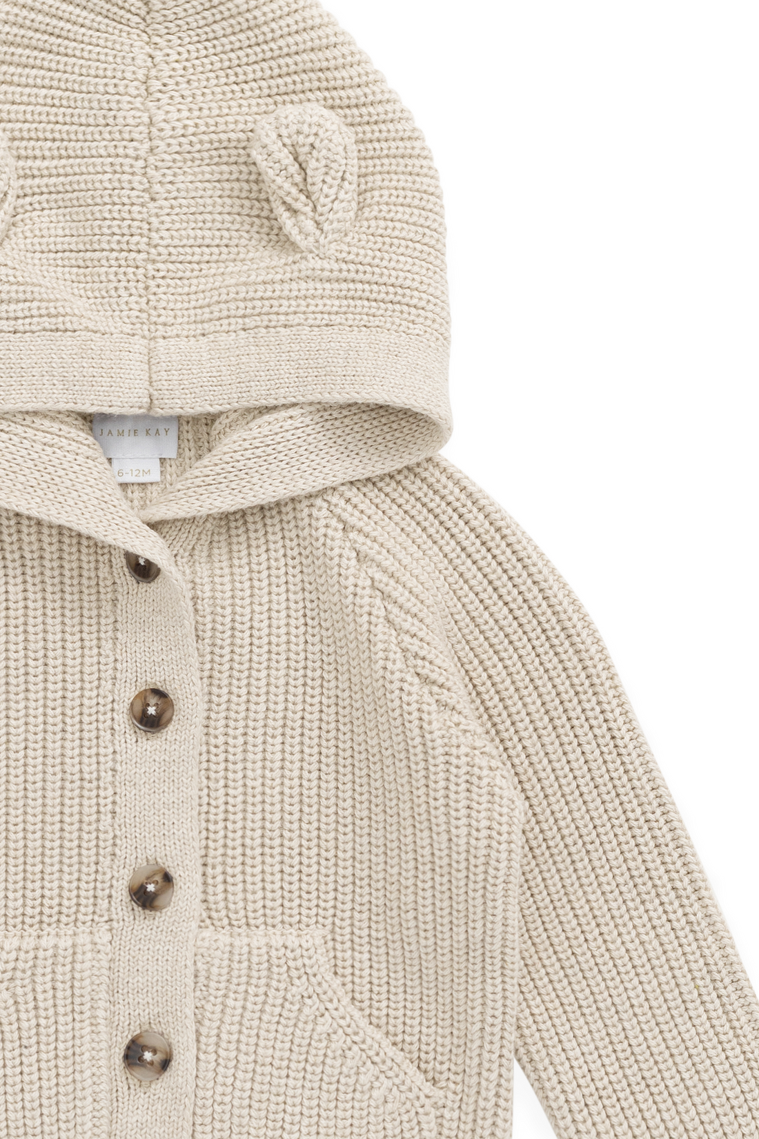 Bear Cardigan - Vanilla Childrens Cardigan from Jamie Kay USA