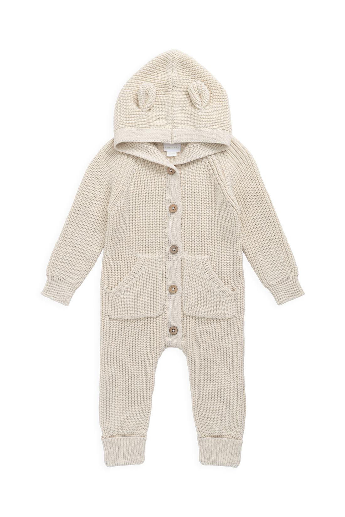 Bear Knit Onepiece - Vanilla Childrens Onepiece from Jamie Kay USA