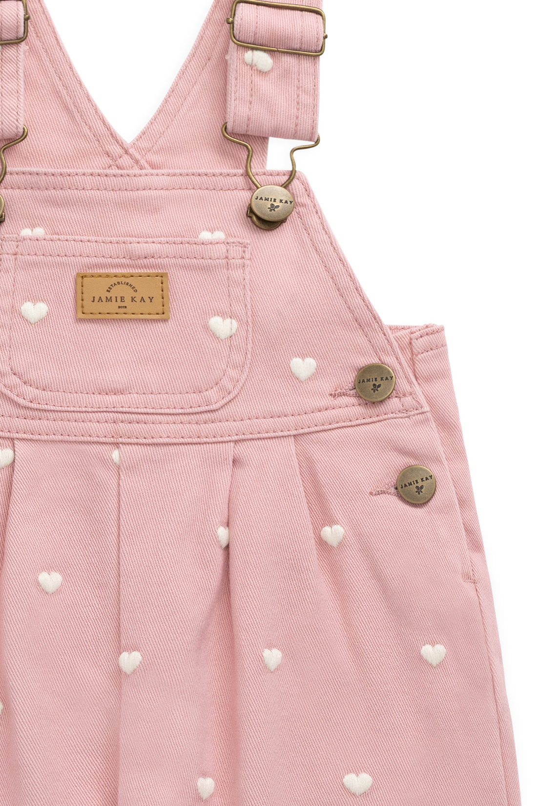 Blair Overall - Petite Heart Rose Childrens Overall from Jamie Kay USA