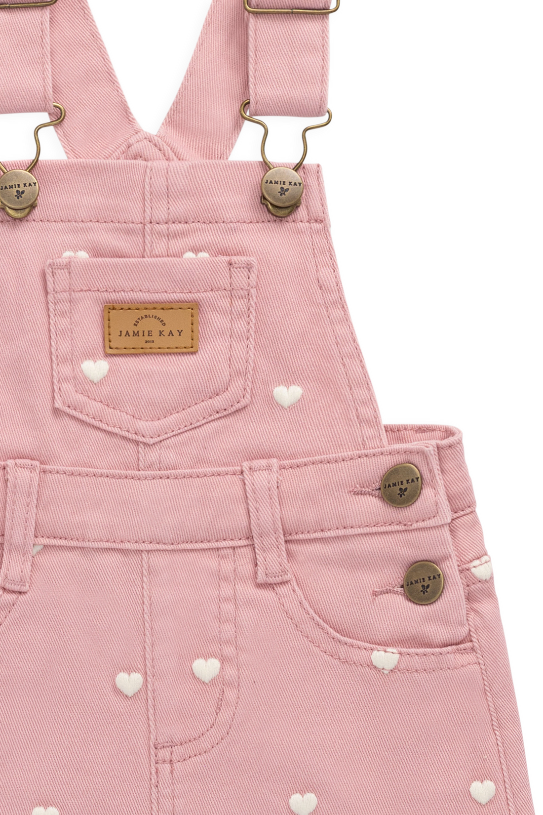 Classic Overall Dress - Petite Heart Rose Childrens Dress from Jamie Kay USA
