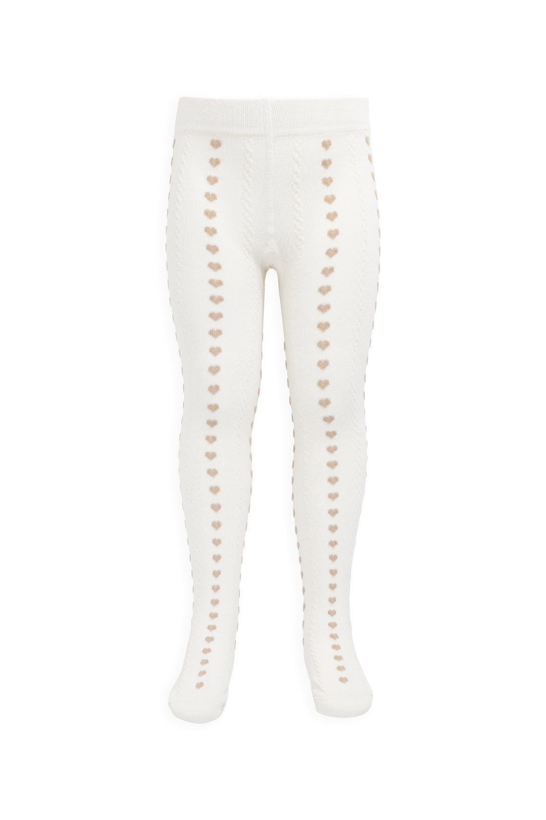 Mary Tight - Mary Heart Jacquard Childrens Tights from Jamie Kay USA