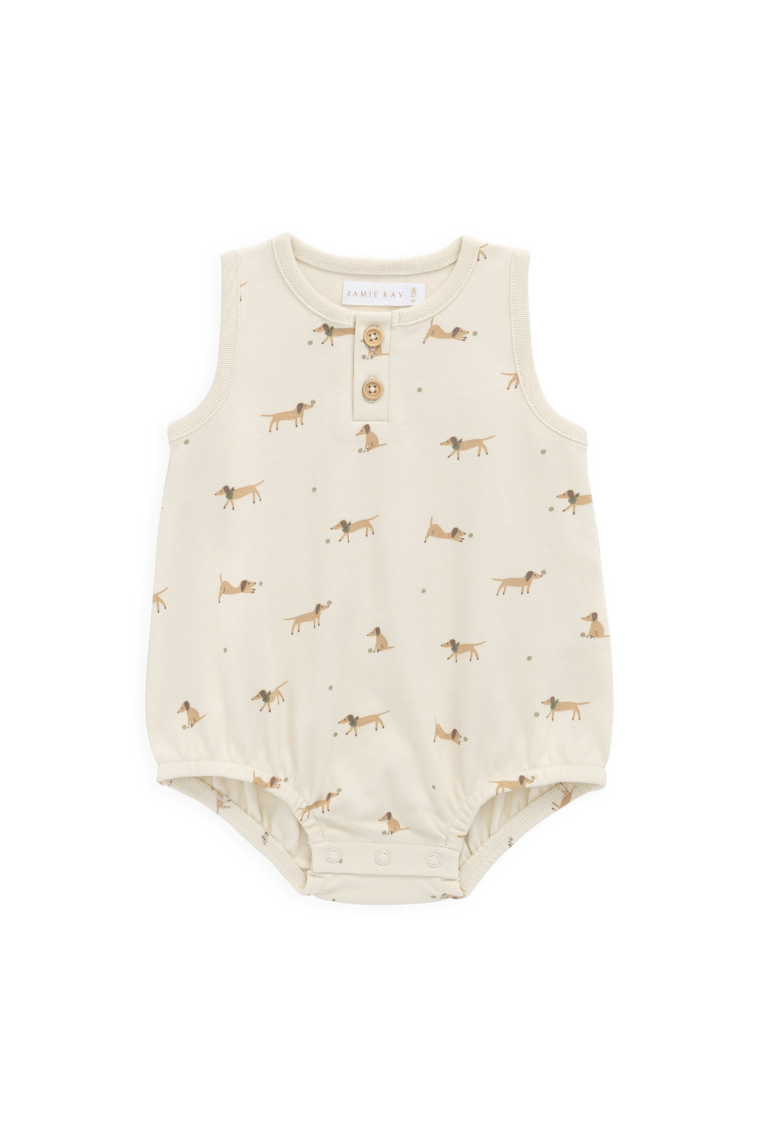 Organic Cotton Archie Playsuit - Play Ball Cassava Childrens Playsuit from Jamie Kay USA
