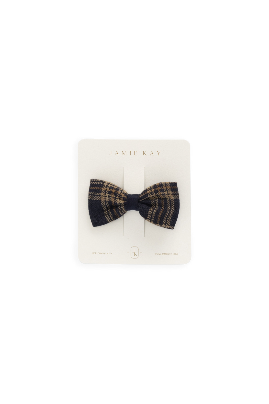Organic Cotton Desiree Bow - Woodland Check Childrens Hair Accessories from Jamie Kay USA
