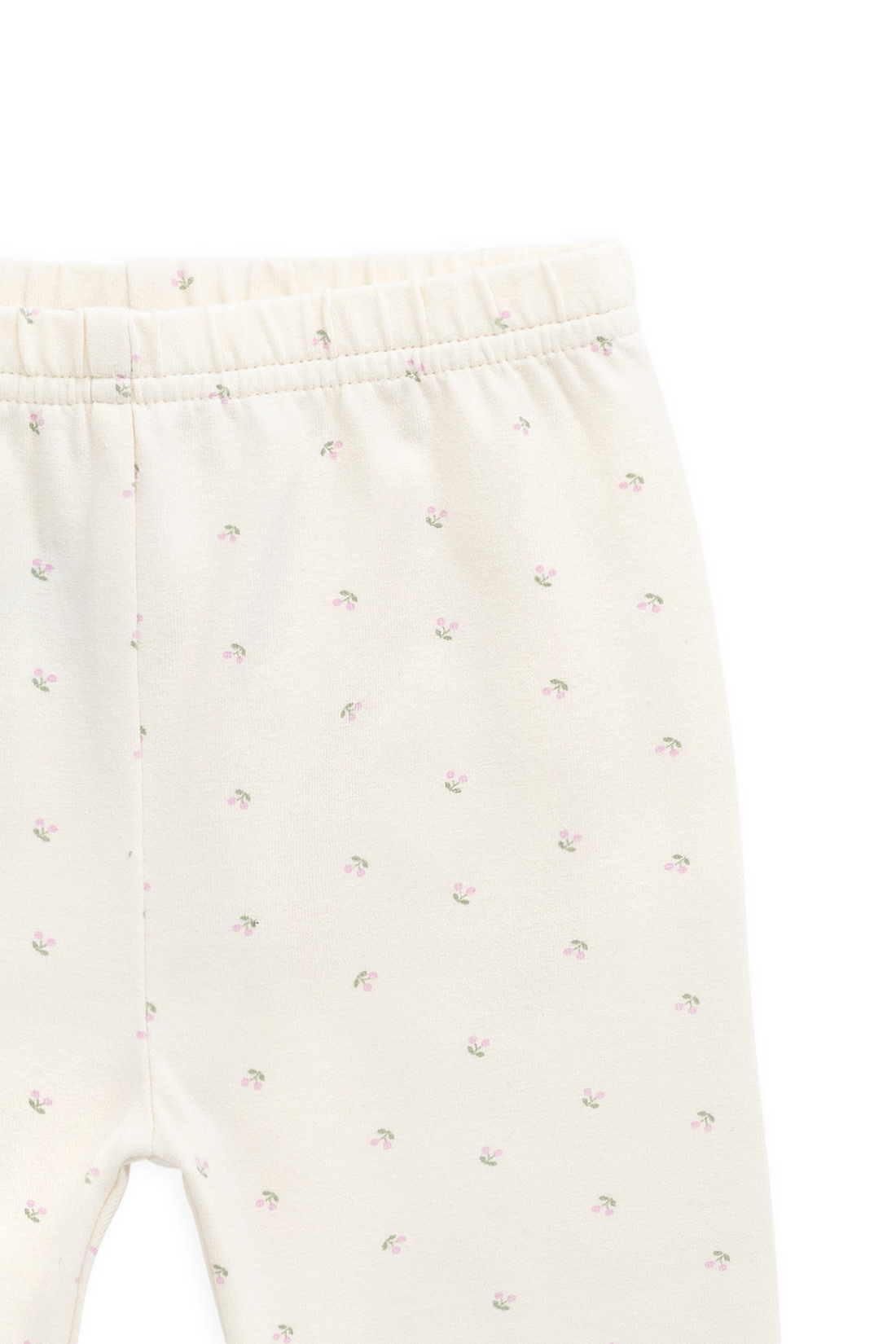 Organic Cotton Everyday Legging - Ditsy Cherries Childrens Legging from Jamie Kay USA